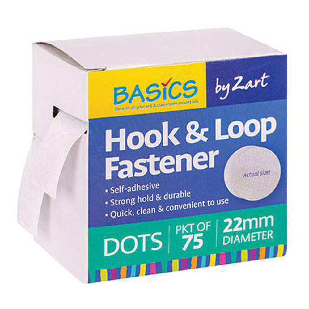 Hook and Loop Fastener Dots 75pcs