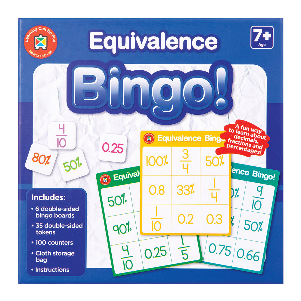 Equivalence Bingo Math Skills Game