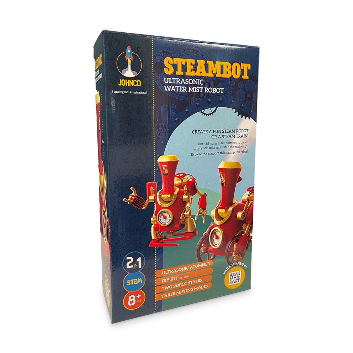 Johnco SteamBot 2-in-1 Ultrasonic Water Mist Robot