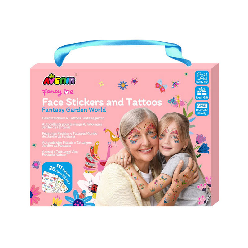 Avenir Face Stickers and Tattoos