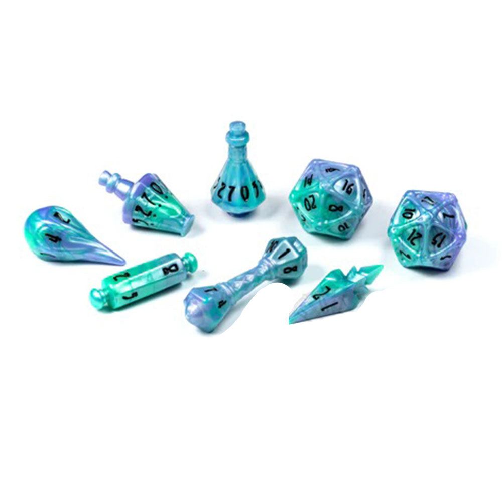 PolyHero Dice Warrior Aether Mist Dice Set 8pcs