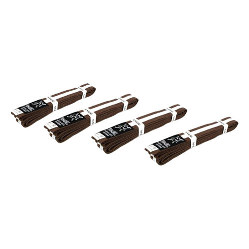 Yamasaki Coloured Martial Arts Belts with White Stripe (Brown)