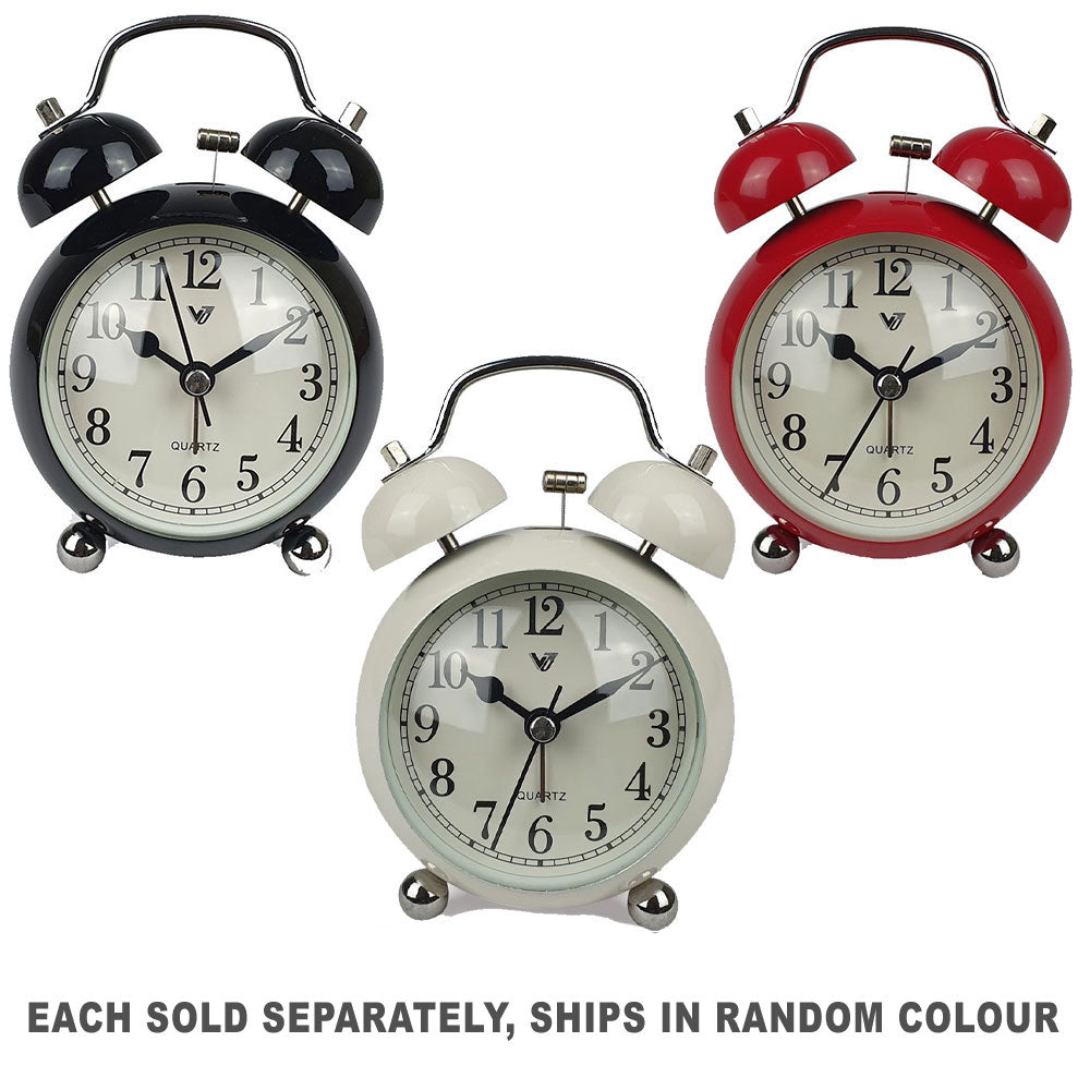 Wecker mit zwei Glocken aus Metall und Licht