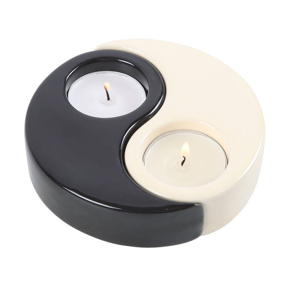 Yin Yang Ceramic Tealight Candle Holder