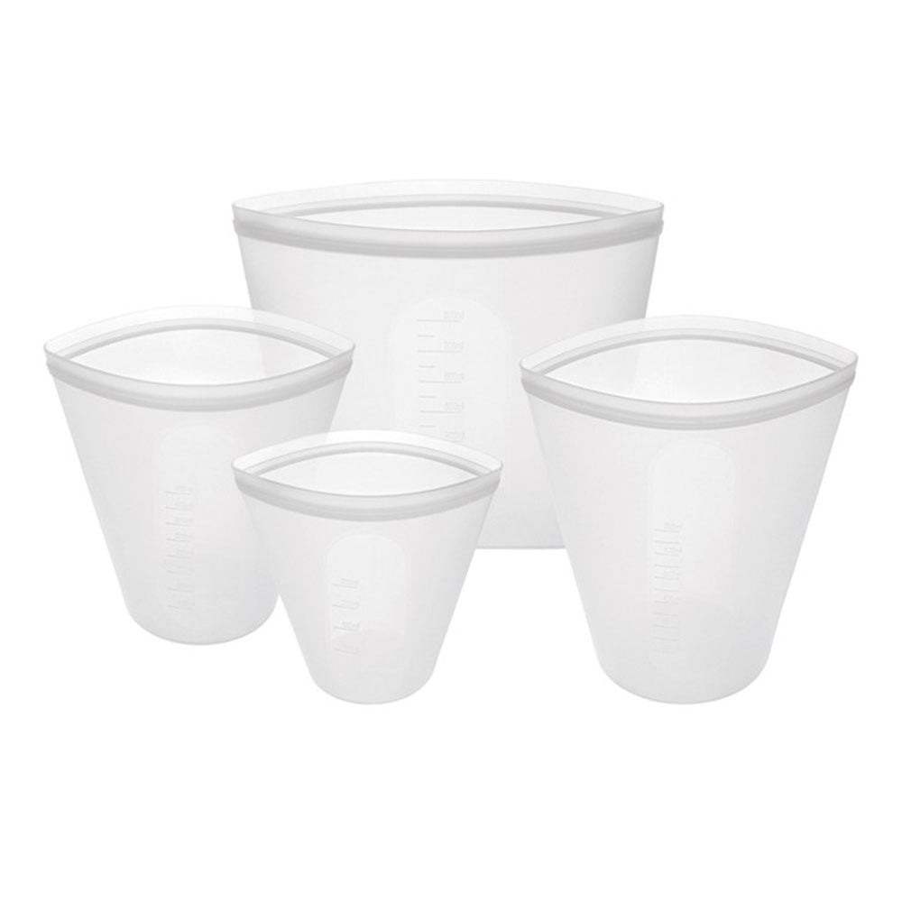 Sacos brancos reutilizáveis de Avanti Pinch & Lock (conjunto de 4)