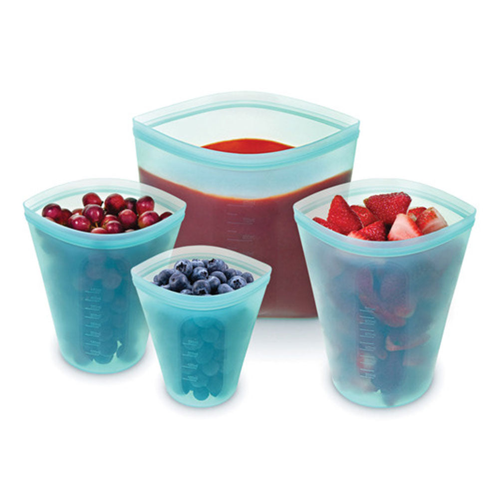 Avanti Pinch & Lock wiederverwendbare blaue Taschen (4er-Set)