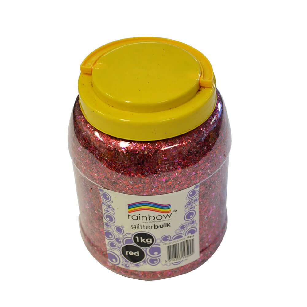 Regenbogenglitter, Großpackung, 1 kg Glas