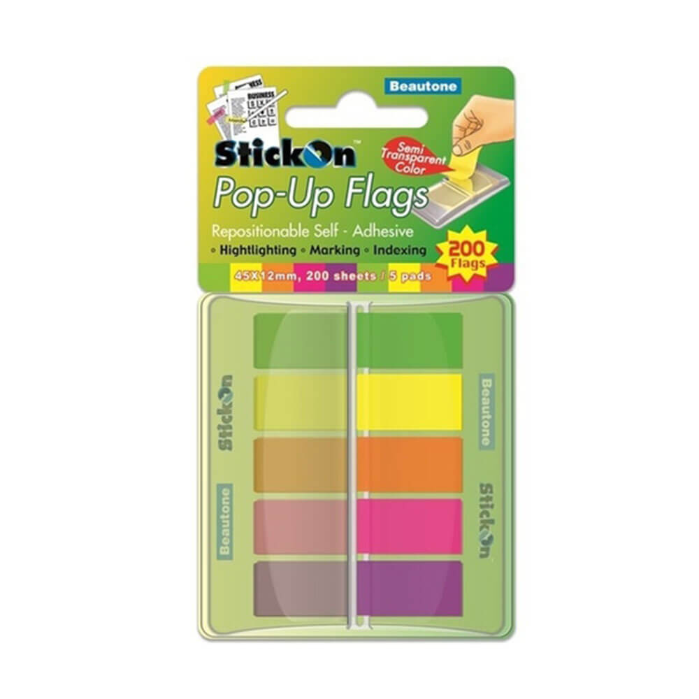 Bellote pop-up Stick su bandiere 5 cuscinetti assortiti