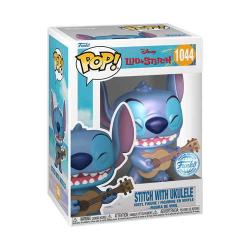 Lilo & Stitch Stitch with Ukelele US Exclusive Pearlescent Pop! Vinyl