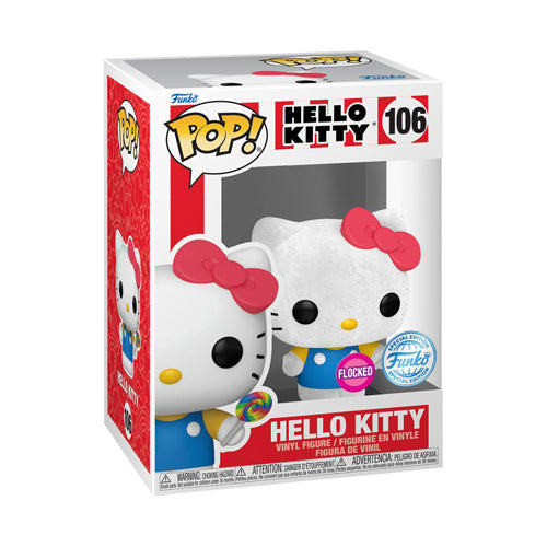 Hello Kitty with Lollipop US Flocked Pop! Vinyl