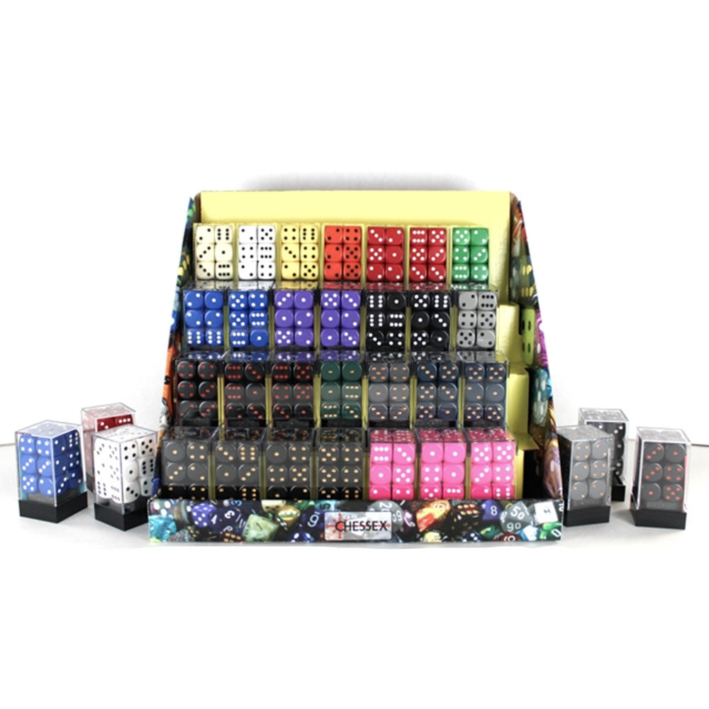 Chessex Opaque D6 Dice Blocks (Box of 50)