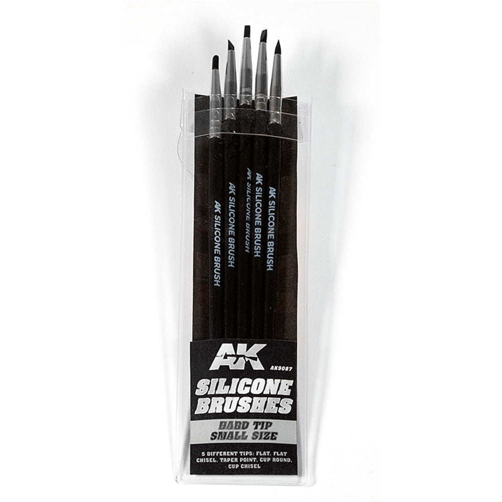 AK Interactive Hard Tip Silicone Brushes 5pcs (Small)