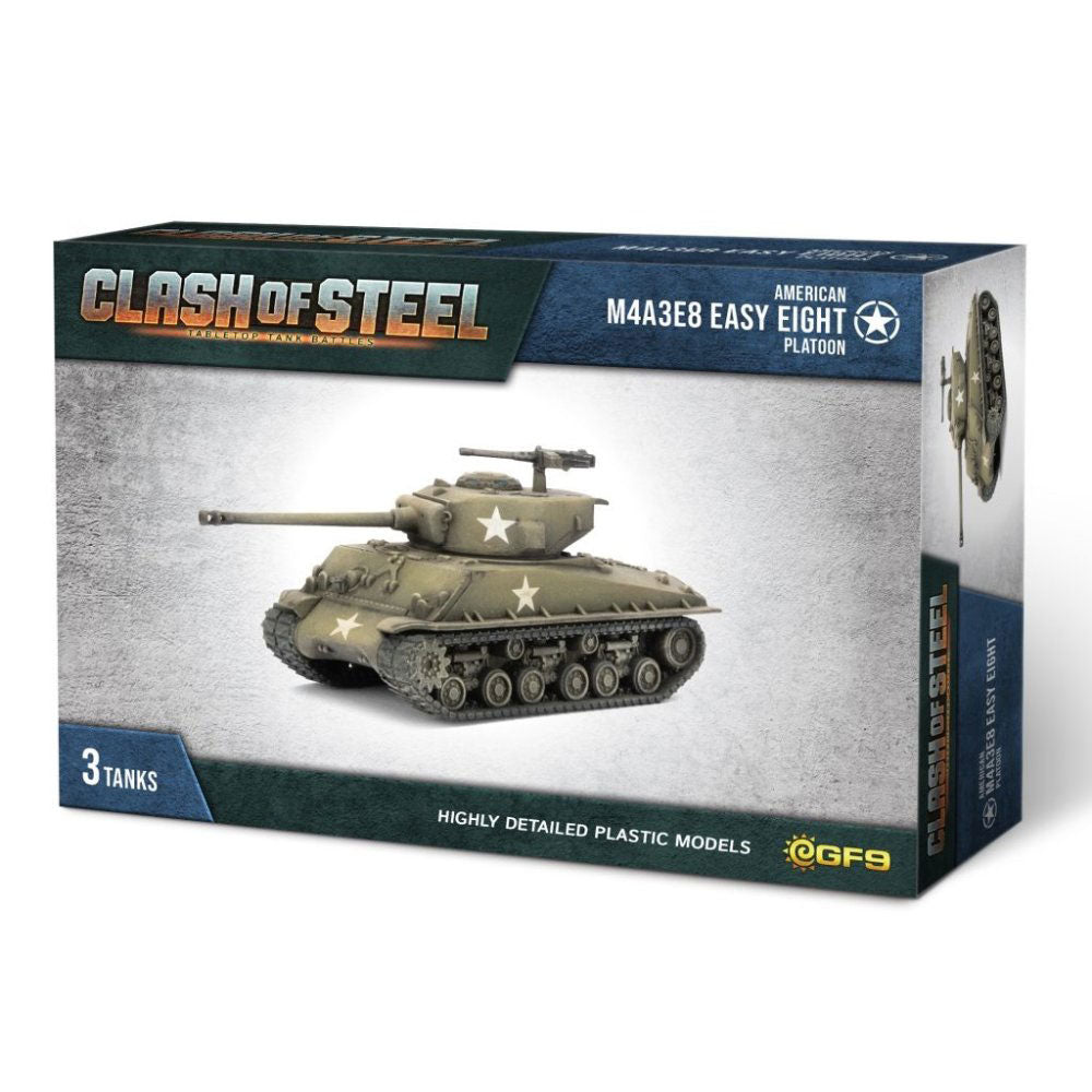 Clash of Steel M4A3E8 Easy Eight Tank Platoon Miniature