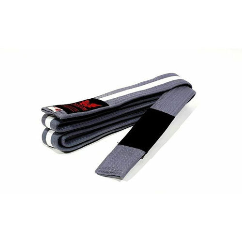 Morgan IBJJf Approved BJJ Grey Belt with White Stripe & Tip