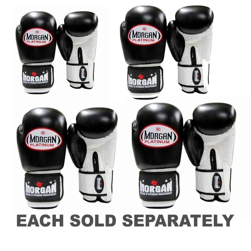 Morgan V2 Platinum Leather Sparring Gloves (Black)