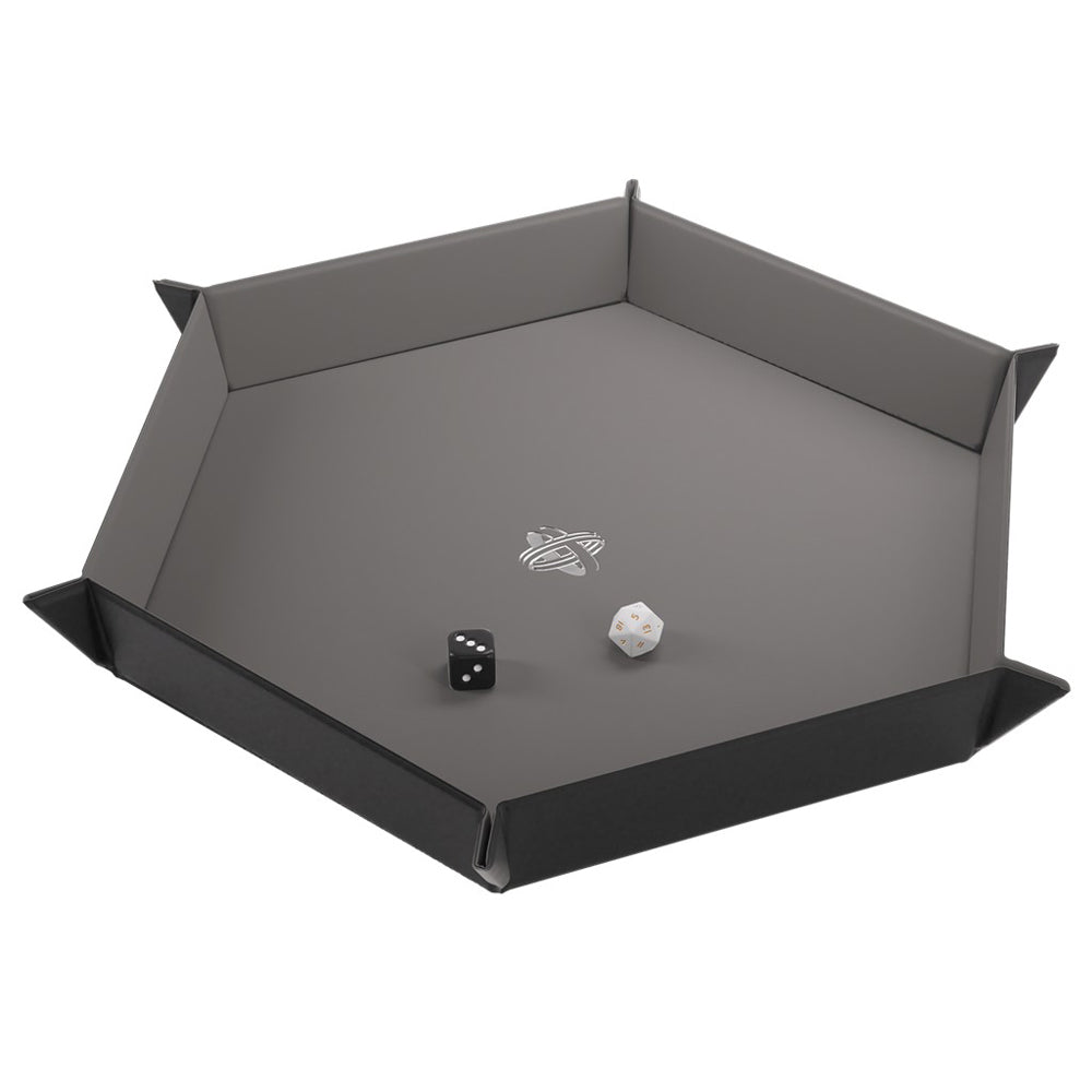 Gamegenic Magnetic Hexagonal Dice Tray (Black/Gray)