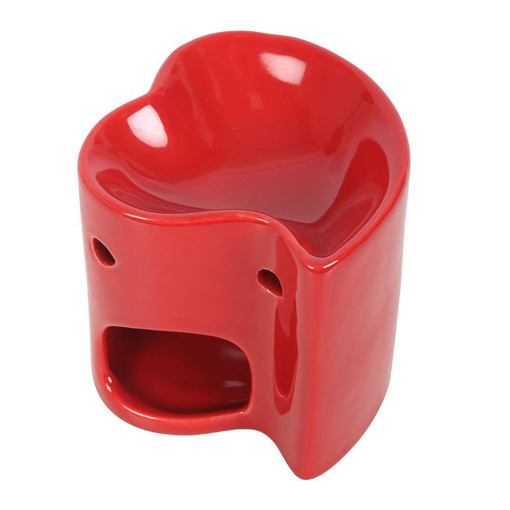 Red Heart Ceramic Oil Burner