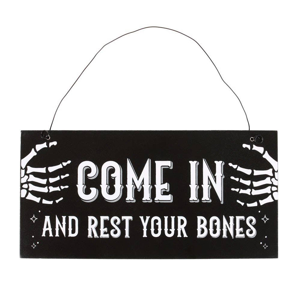 Rest Your Bones Hanging MDF Sign
